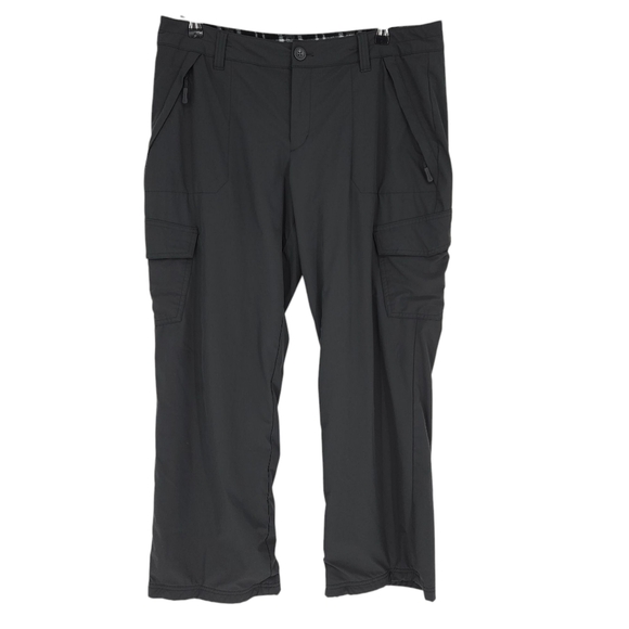 Eddie Bauer Pants - Eddie Bauer Polar Fleece Plaid Lined Pants Gray Straight Leg Petite 14P